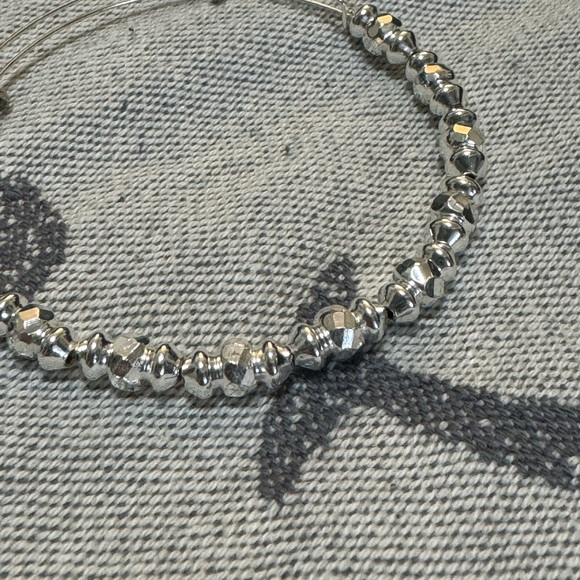 Alex and Ani Silver Beaded Bangle Bracelet - Picture 2 of 3